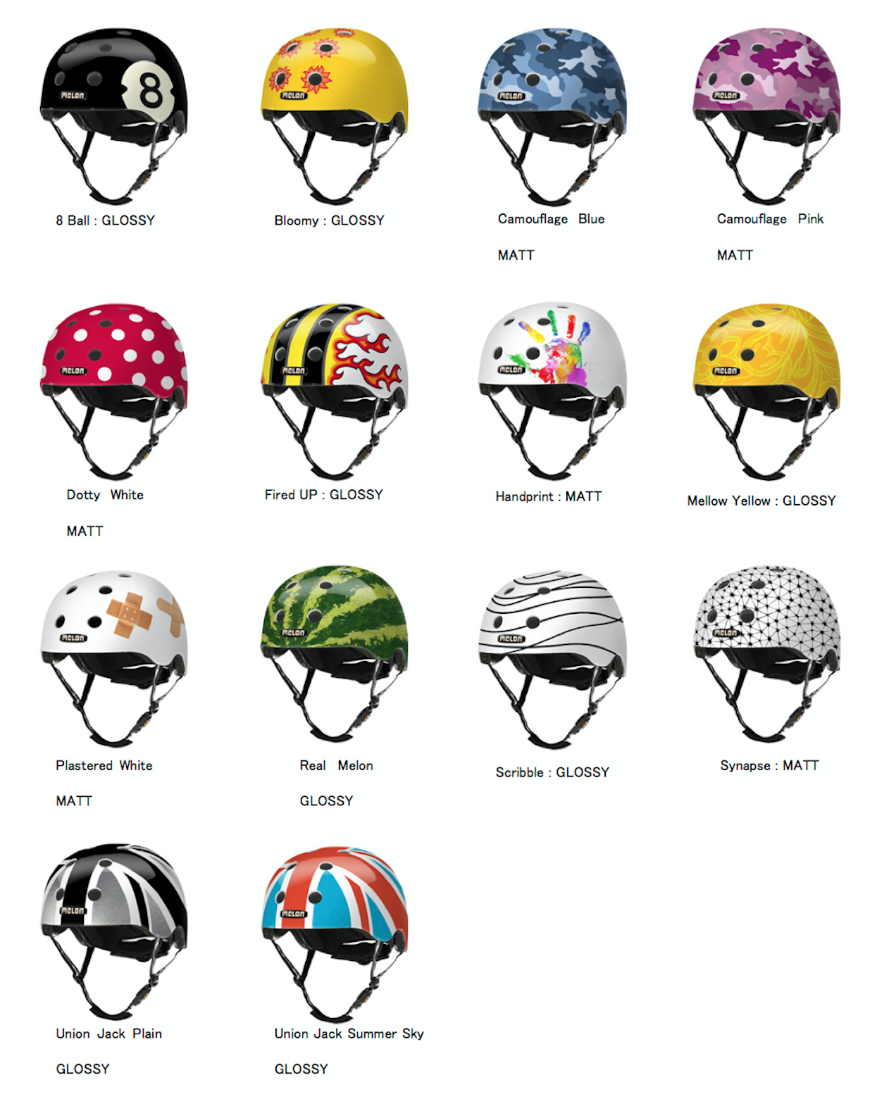MELON Helmets Story Collection 全１４カラー | 東京・関東から近い